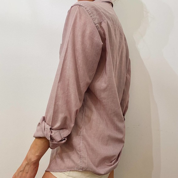 VTG Christian Dior Mauve Striped Button Down - Picture 2 of 10